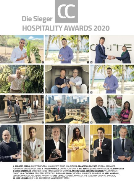 Die Connoisseur Circle Hospitality Awards 2020: 15 Pokale reisen um die Welt!
