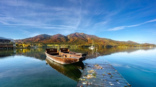 Der Fuschlsee Im Goldenen Herbst Ebners Waldhof