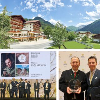 Ausgezeichnet: Relais & Châteaux Delicious Career Trophy für Hotel Singer in Tirol